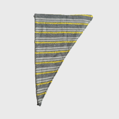 Striped Wool Blend Triangle Scarf Cute Knitted Neck Warmer
