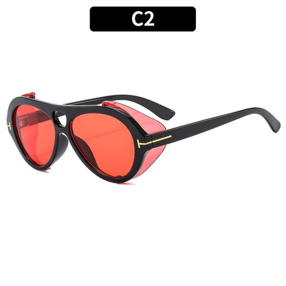 Trendy Double-Bridge UV400 Sunglasses Oversized Retro Style