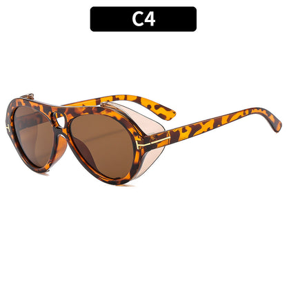Trendy Double-Bridge UV400 Sunglasses Oversized Retro Style