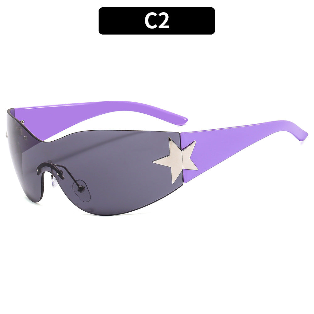 Y2K Star-Shaped Cat-Eye Sunglasses Trendy Casual Shades