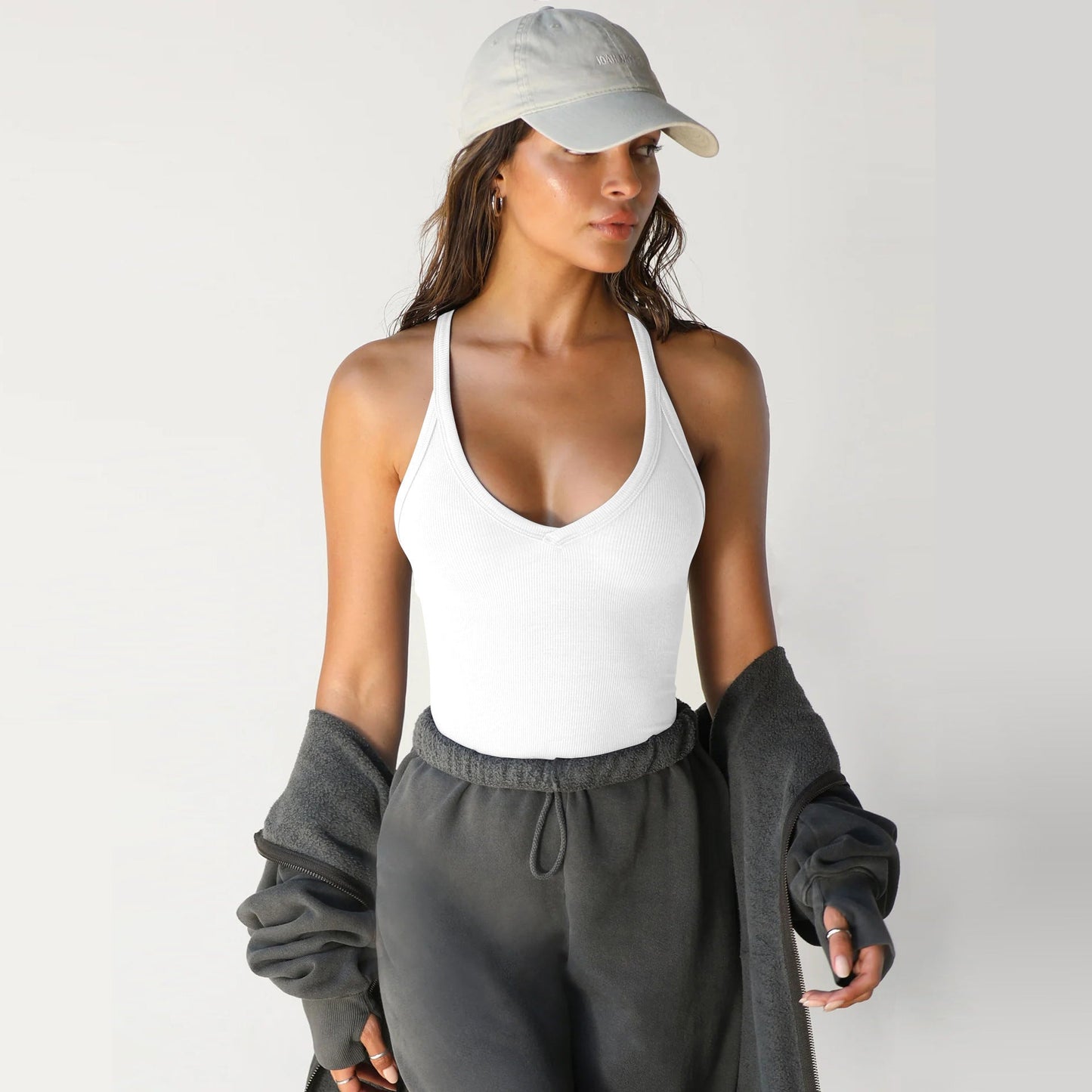 Sexy Slim Knitted V-Neck Spaghetti Top