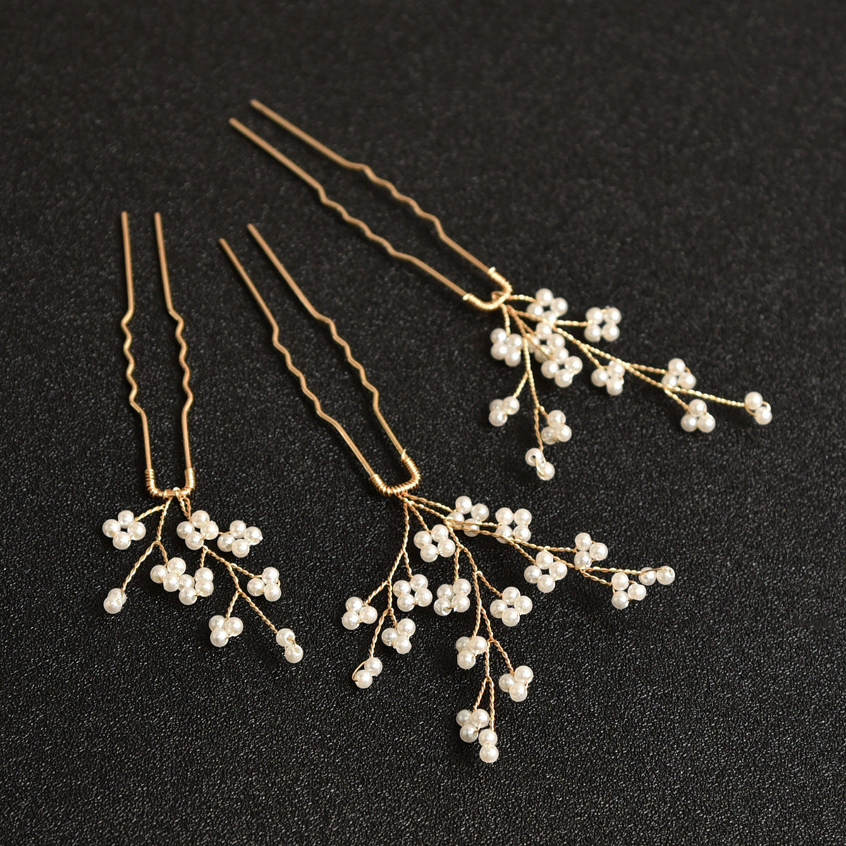Handmade Pearl Hair Pins U-Shaped Hair Forks Wedding Party Accessories