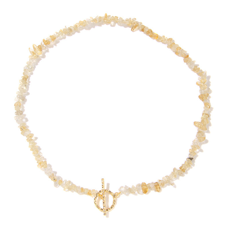 Vintage Irregular Stone Bead Necklace