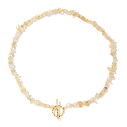 Vintage Irregular Stone Bead Necklace