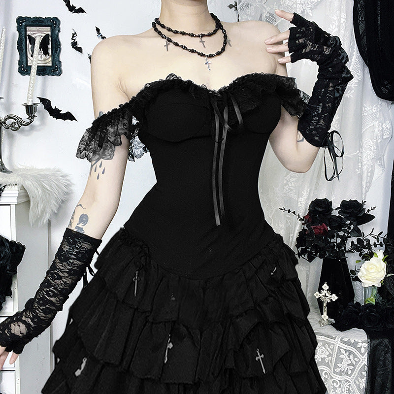 Black Lace Camisole Top Trendy Summer Style
