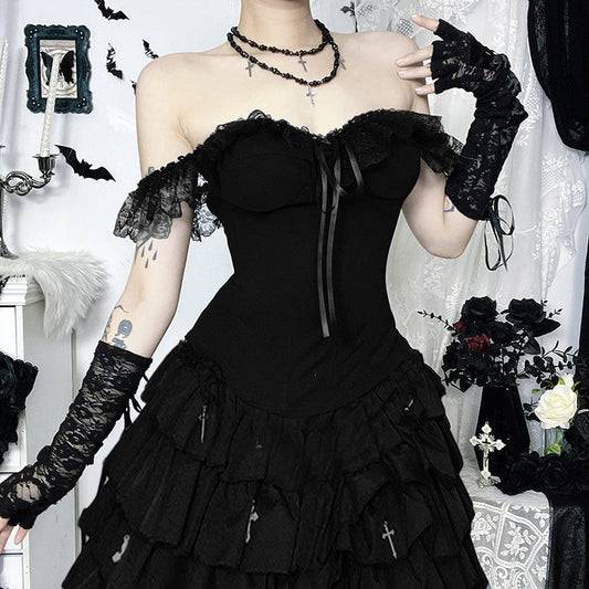 Black Lace Camisole Top Trendy Summer Style