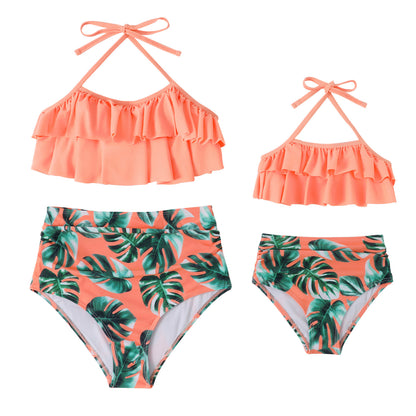 New Kids And Adults Split Swimsuit Bikini Set