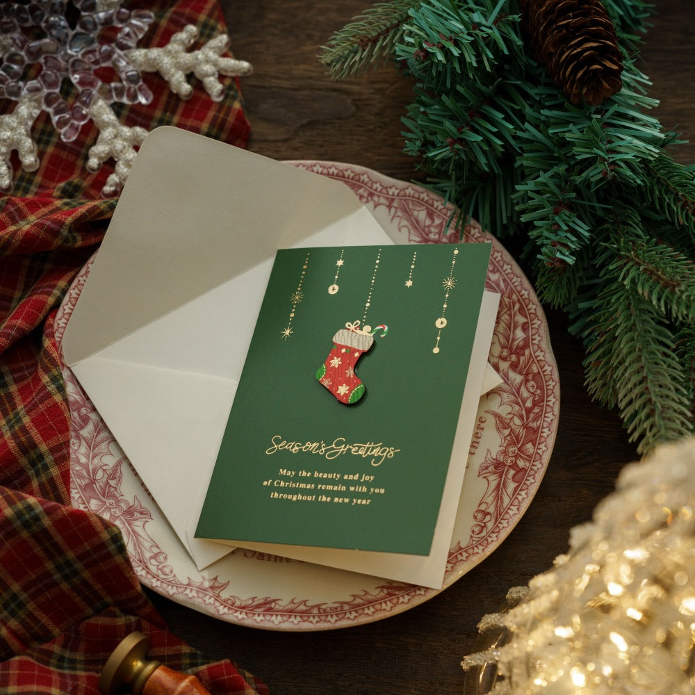 Cute Cartoon Print Christmas Greeting Card