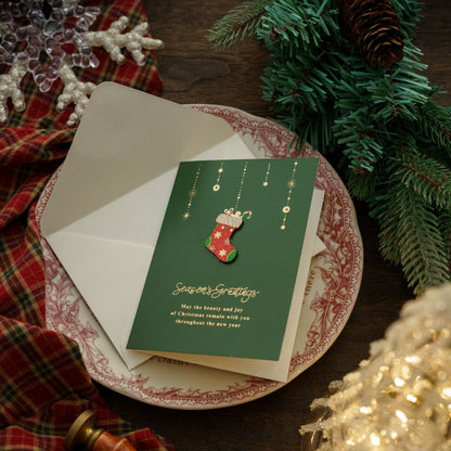 Cute Cartoon Print Christmas Greeting Card