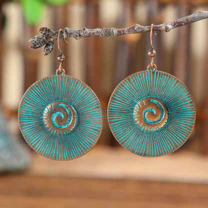 Vintage Bohemian Tassel Drop Earrings Geometric Alloy Jewelry