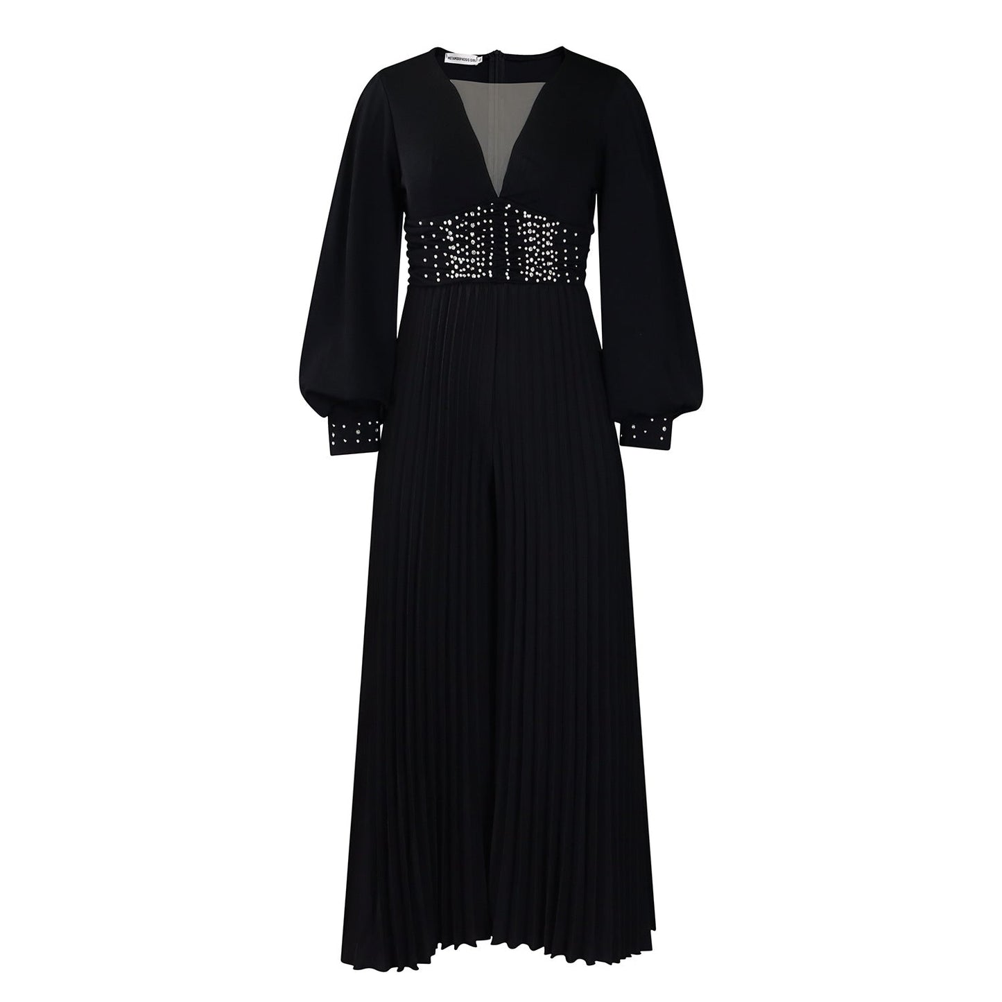 Chic Elegant Mesh Jumpsuit With Wide Legs