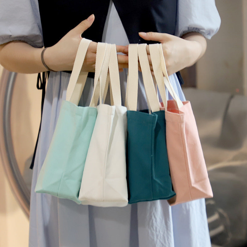 Solid Color Minimalist Canvas Tote Bag