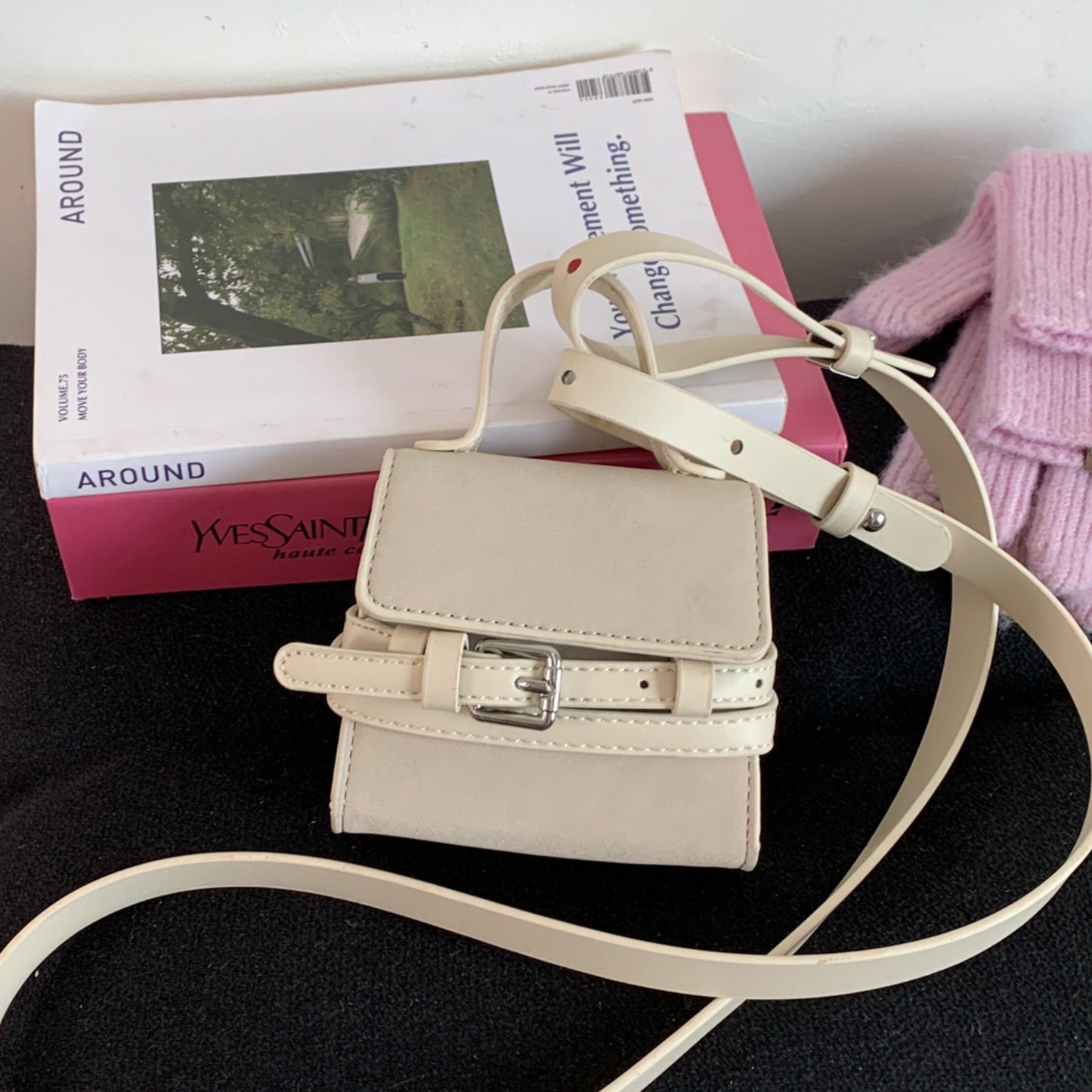 Mini Fashionable Tote Bag Trendy PU Crossbody Bag