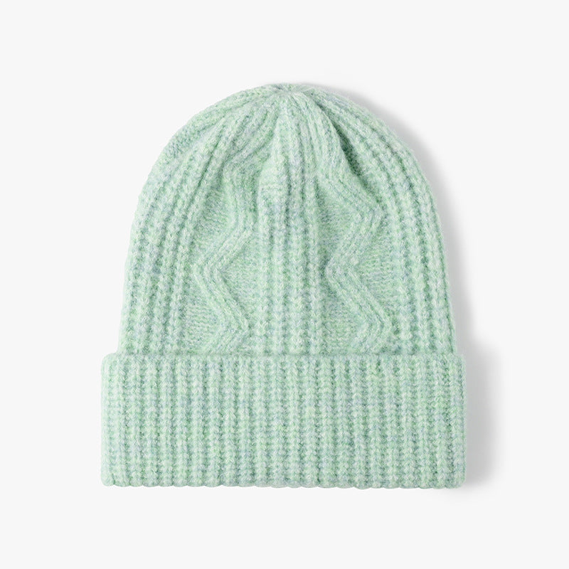 Winter Thick Wool Thermal Cable Knit Beanie