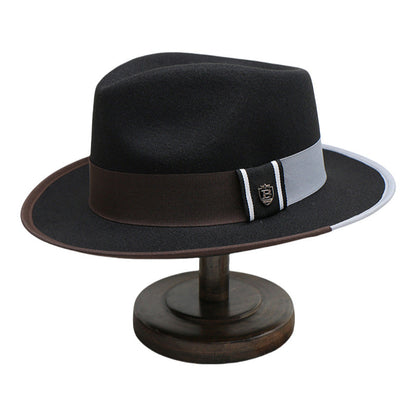 Vintage Style Wool Felt Fedora Hat for Men and Women