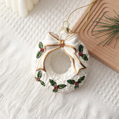 Beautify Wreath Bow Christmas Hanging Ornament