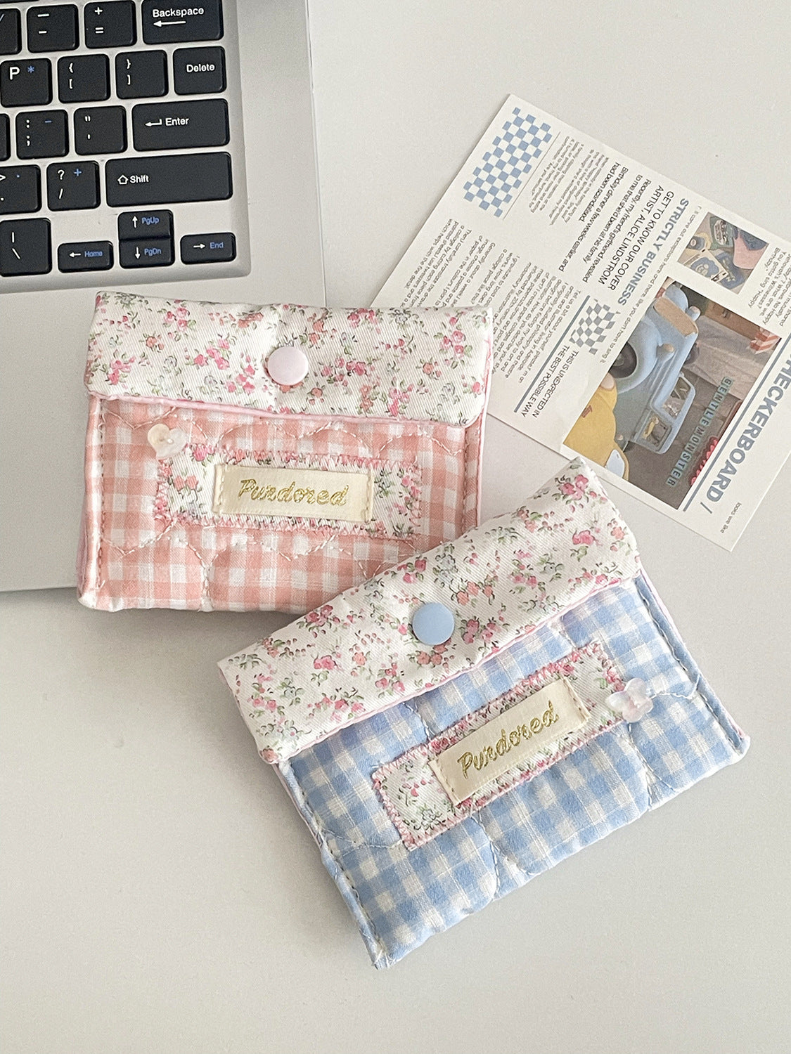 Floral Pattern Storage Pouch Stylish Cotton Bag