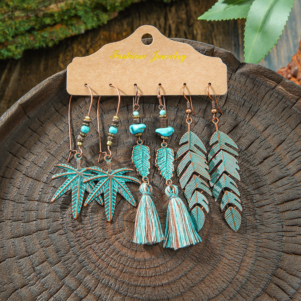 Bohemian Tassel Earrings Vintage Metal