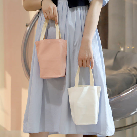 Solid Color Minimalist Canvas Tote Bag