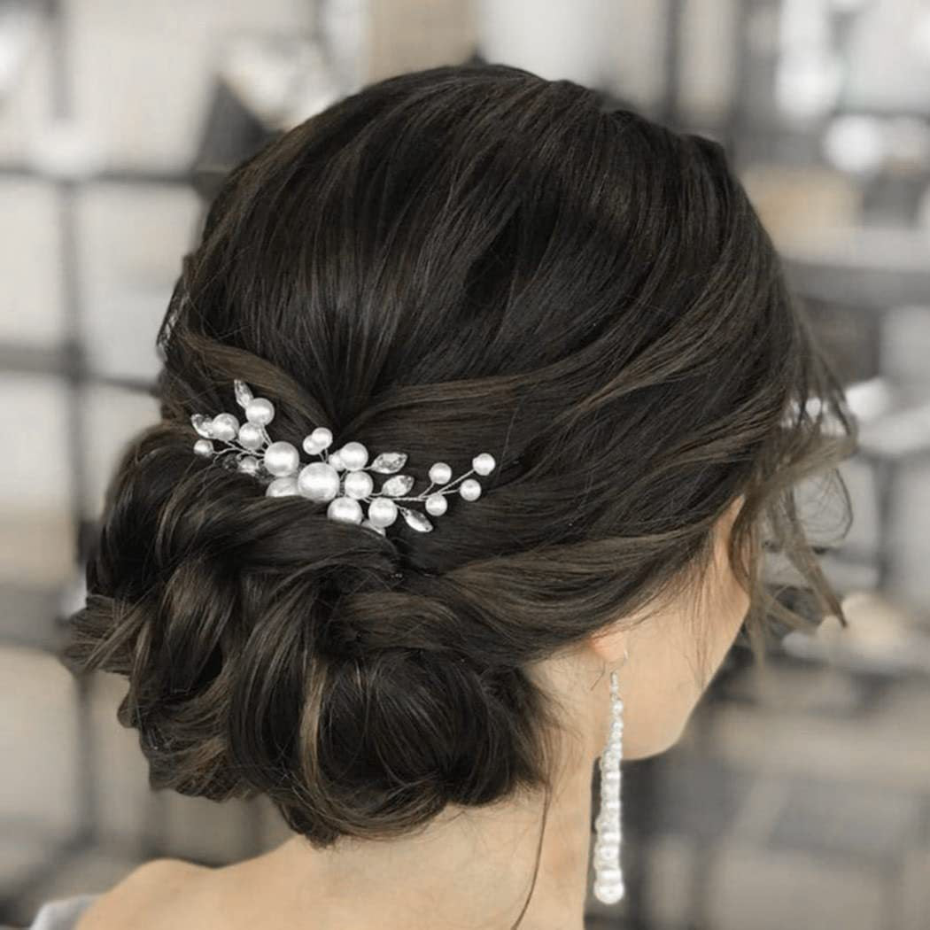 Handmade Pearl Hair Comb Wedding Side Hair Accessory
