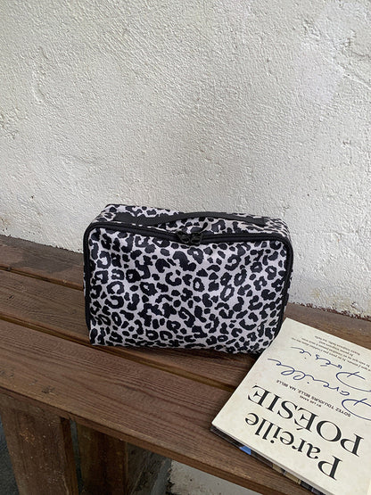 Leopard Print Portable Makeup Organizer Bag