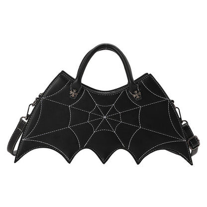 Creative Halloween Bat PU Handbag Trendy Casual Crossbody Bag