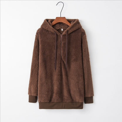 Winter Women Multi-Color Hoodie Sweater Coat Outwear