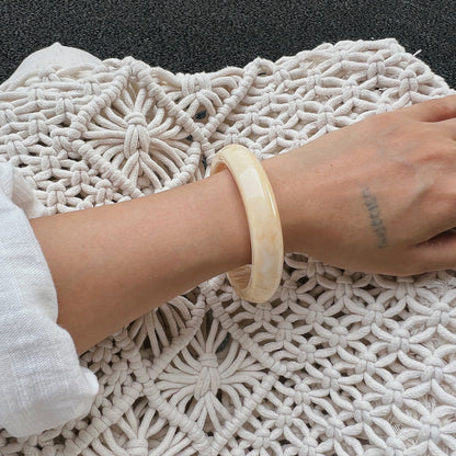New Ombre Resin Geometric Coffee Wide Bracelet