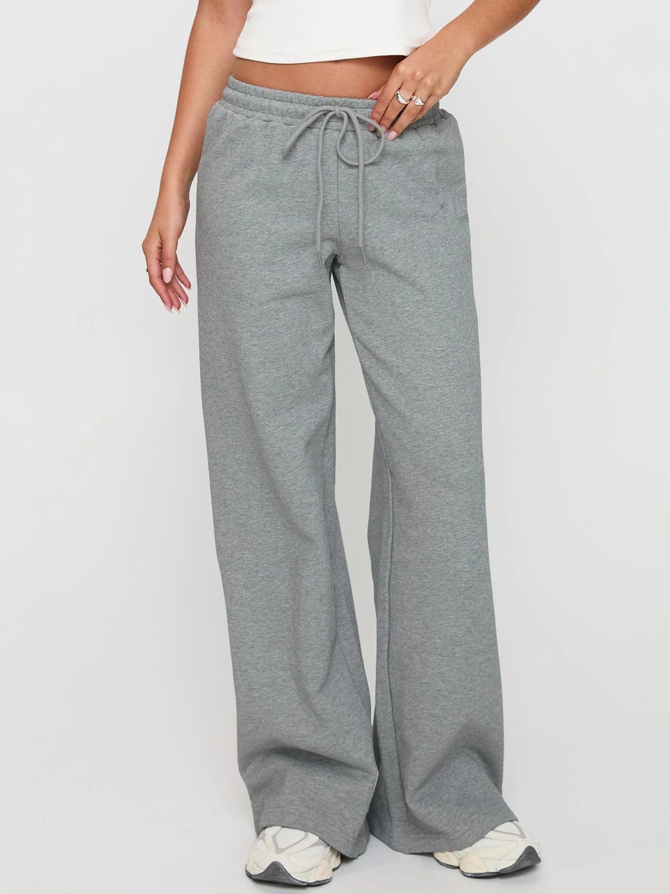French Casual Loose Fit Drawstring Pants