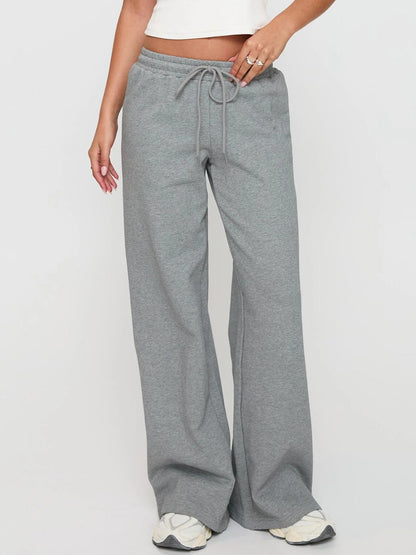 French Casual Loose Fit Drawstring Pants