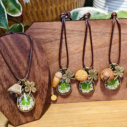 Creative Four-Leaf Clover Necklace Handmade Jewelry for Women
