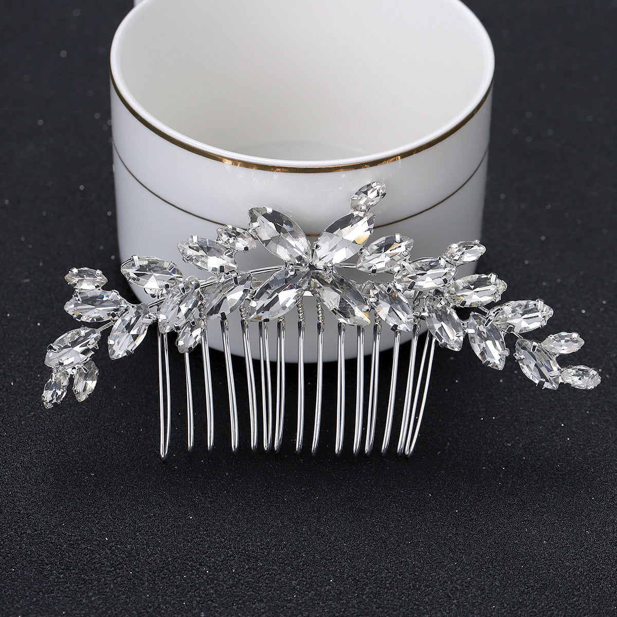 Minimalist Bridal Comb with Rhinestones Elegant Hair Accessory