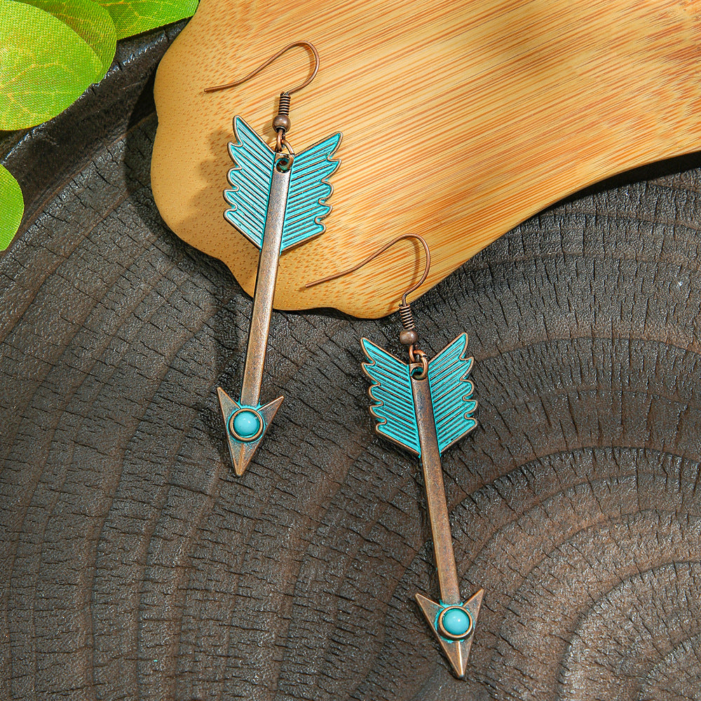 Vintage Style Alloy Earrings with Geometric Design and Bohemian Charm