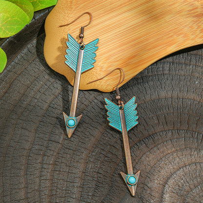 Vintage Style Alloy Earrings with Geometric Design and Bohemian Charm