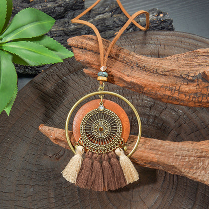 Trendy Bohemian Tassel Necklace Zinc Alloy Travel Jewelry