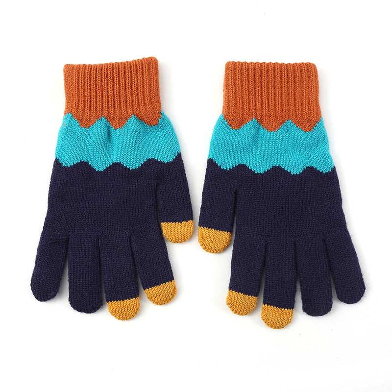 Women's Knitted Touchscreen Gloves - Warm, Thick, Casual Outdoor Mittens