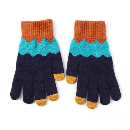 Women's Knitted Touchscreen Gloves - Warm, Thick, Casual Outdoor Mittens