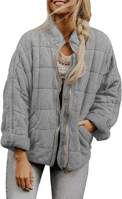 Solid Color Stand Collar Cotton Coat With Pockets