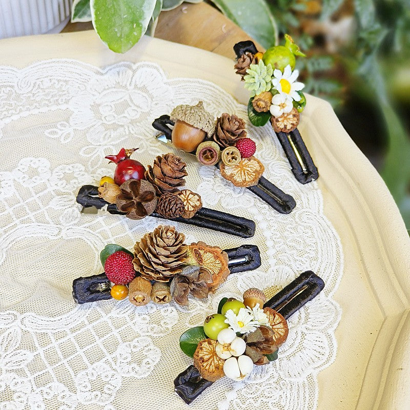 Vintage Floral Hair Clips Sweet Girl Hair Accessories