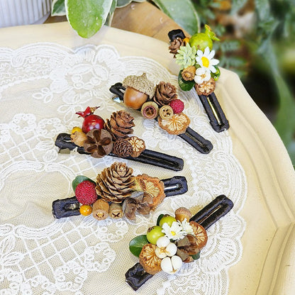 Vintage Floral Hair Clips Sweet Girl Hair Accessories