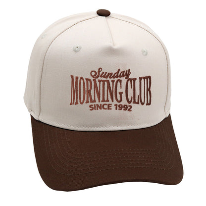 Casual Color Block Letter Embroidered Baseball Cap