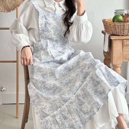 Apros - Blue Watercolor Apron, French &amp; Stylish