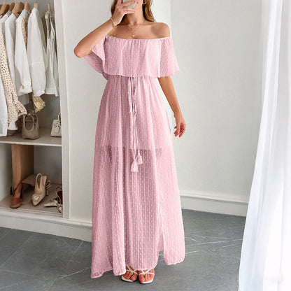 Elegant Strapless A-Line Maxi Dress for Women