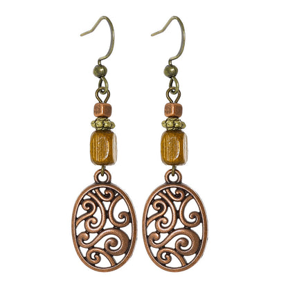 Retro Bohemian Geometric Tassel Earrings Set