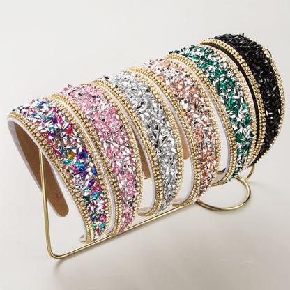 Baroque Crystal Headband Women's Elegant Shiny Hair Accessories