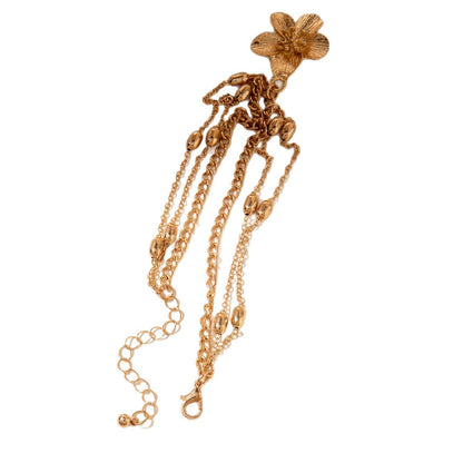 Floral Alloy Textured Ankle Chain Jewelry For Women