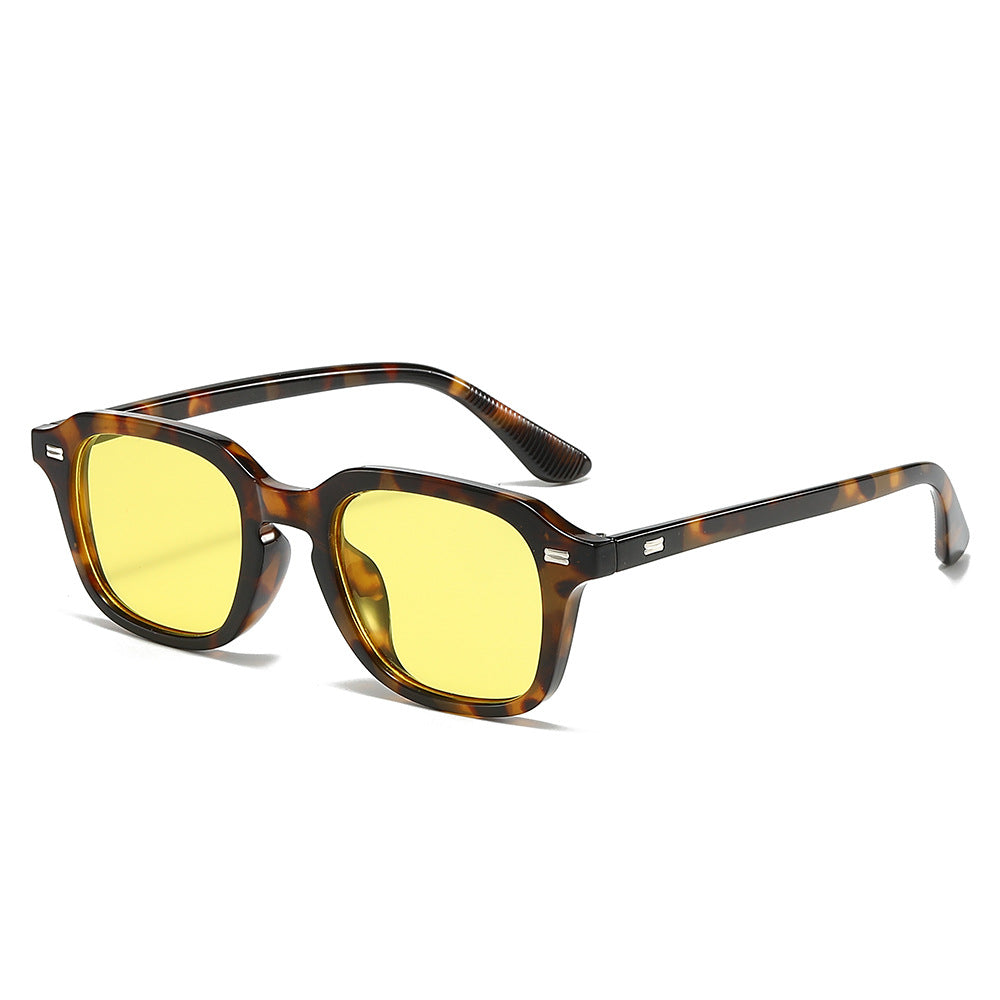 Classic Square Narrow Frame Plastic Sunglasses Trendy Gradient UV400 Protection