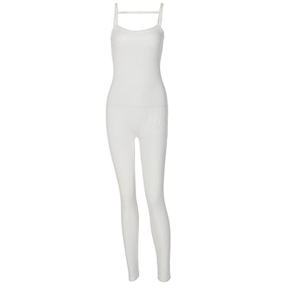 Trendy Solid Color Slim Fit Jumpsuit for Women