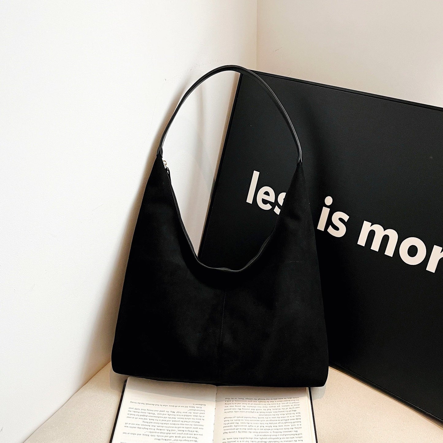 Vintage Suede Tote Commuter Underarm Bag