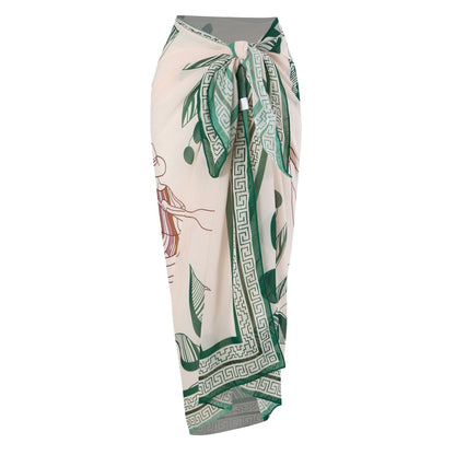 Flower One Piece Swimwear Print Cover